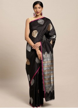 Black Festival Kanjivaram Silk Designer Traditional Saree