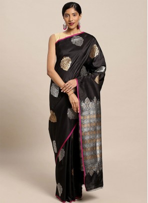 Black Festival Kanjivaram Silk Designer Traditional Saree