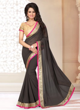 Black Festival Trendy Saree