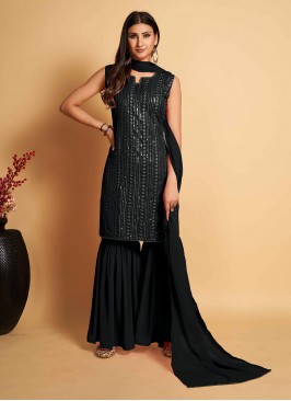 Black Georgette Designer Salwar Kameez