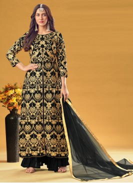 Black Georgette Readymade Salwar Suit