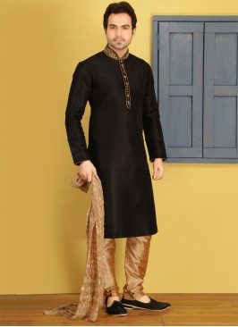 Black Kurta Pajama For Sangeet Function
