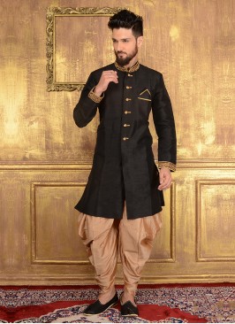 Black Men's Patiala Suit