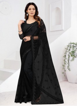 Black Net Classic Designer Saree