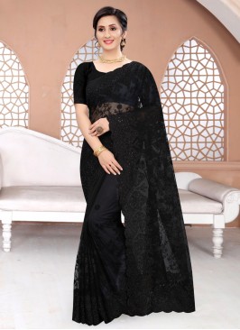 Black Net Classic Saree