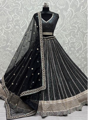 Black Net Lehenga Choli