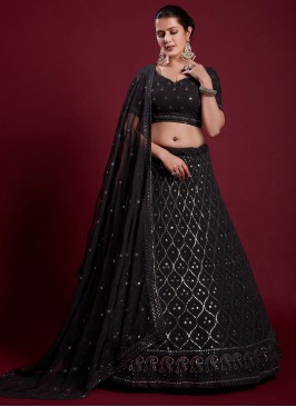 Black Party A Line Lehenga Choli