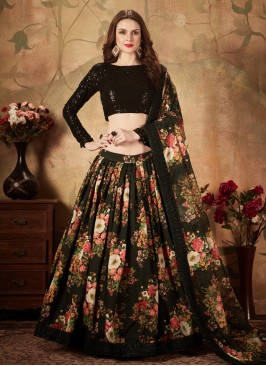 Black Party Trendy Lehenga Choli