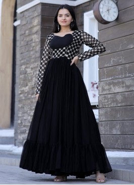 Black Sequins Casual Trendy Gown