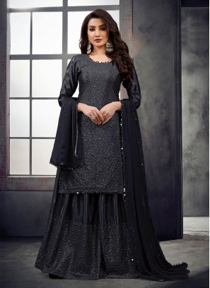 Black Sequins Wedding Designer Salwar Kameez