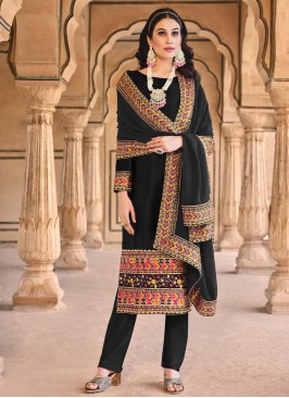 Black Velvet Sequins Trendy Salwar Kameez