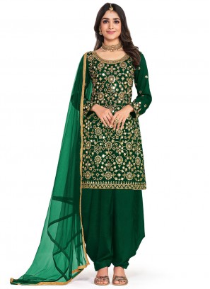 Blissful Embroidered Silk Trendy Salwar Kameez