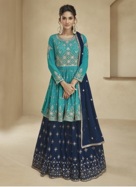 Blissful Georgette Embroidered Readymade Lehenga Choli