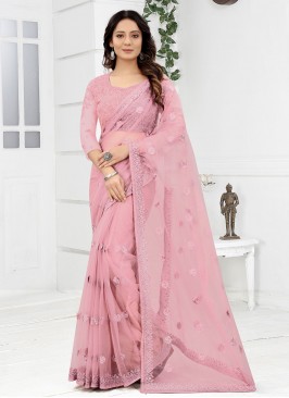 Blissful Resham Net Classic Designer Saree