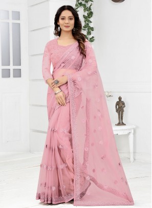 Blissful Resham Net Classic Designer Saree