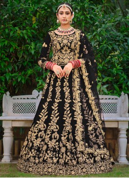 Blooming Black Party Lehenga Choli