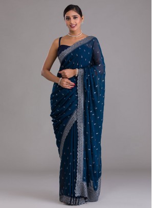 Blooming Chiffon Traditional Saree