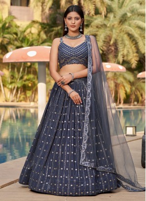 Blooming Georgette Party Lehenga Choli