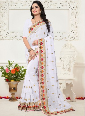 Blooming Georgette Zari Saree