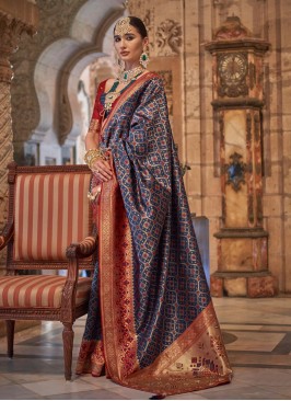 Blooming Jacquard Silk Trendy Saree