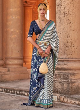 Blue Ceremonial Trendy Saree