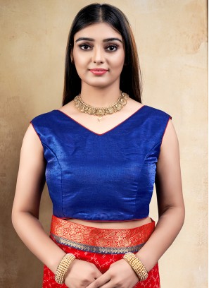 Blue Color Banglori Silk Readymade Blouse