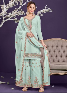 Blue Color Designer Pakistani Suit