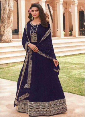 Blue Color Georgette Floor Length Anarkali