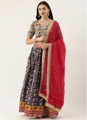 Blue Color Patola Silk Lehenga Choli