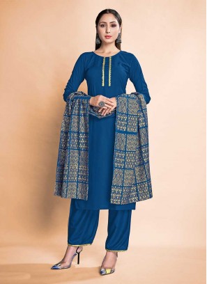 Blue Color Rayon New Design Suit