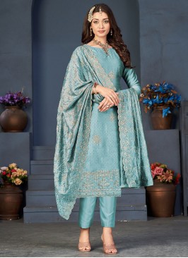 Blue Color Salwar Kameez