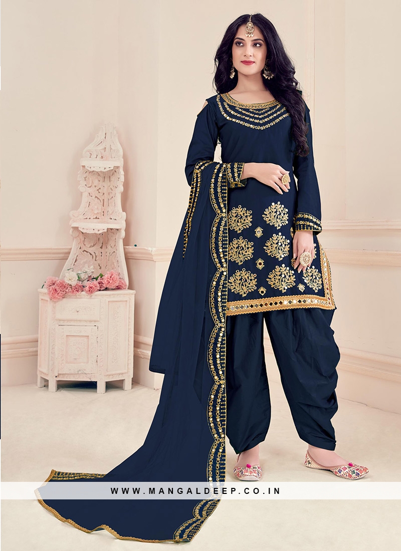 Sky Blue Color Designer Indian Salwar Suit With Cotton Thread Embroidery  Work | Pakistani dresses, Designer wear, Latest salwar suit designs