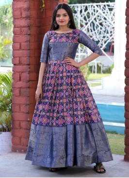 Blue Color Trendy Gown