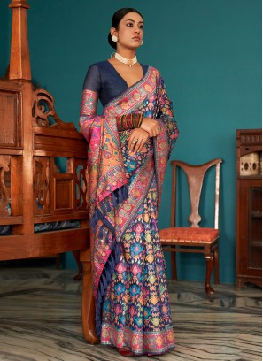 Blue Engagement Designer Saree