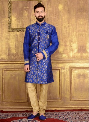 Blue Indo Western Suits for Men