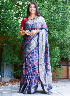 Blue Sangeet Saree