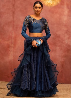 Blue Sangeet Trendy Lehenga Choli