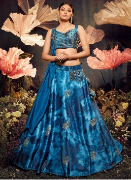 Blue Sequins Trendy Lehenga Choli