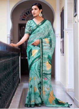 Blue Silk Party Saree