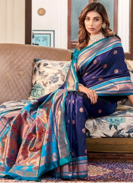 Blue Weaving Saree