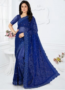 Blue Wedding Classic Designer Saree