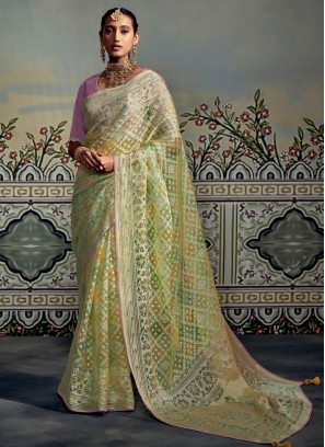 Brasso Yellow Fancy Classic Saree