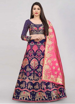 Breathtaking Jacquard Work Festival Lehenga Choli