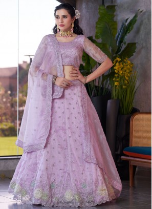Breathtaking Lavender Fancy Fabric Trendy Lehenga Choli