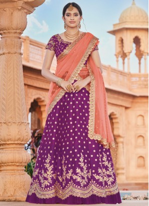 Breathtaking Wine Handloom silk Bollywood Lehenga Choli