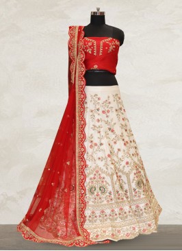 Bridal Wear Off White Color Designer Lehenga Choli