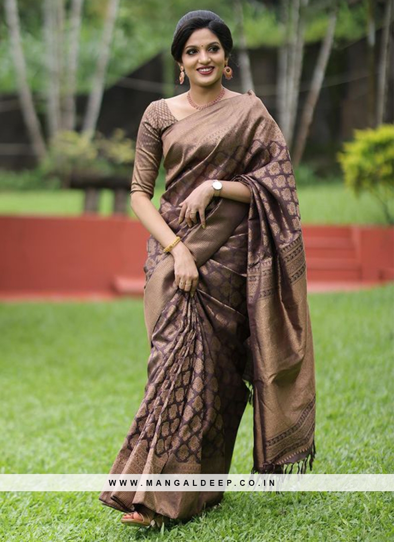 Brown Casual Contemporary Style Saree