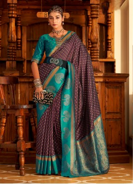 Brown Color Saree