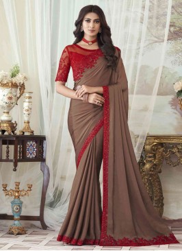 Brown Sangeet Saree