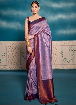 Capricious Lavender Designer Saree